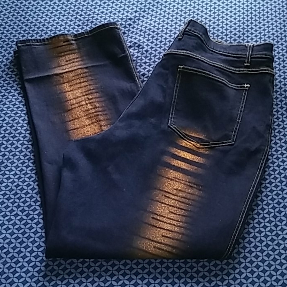 Baccini Gold Glitter Print Women's Jeans